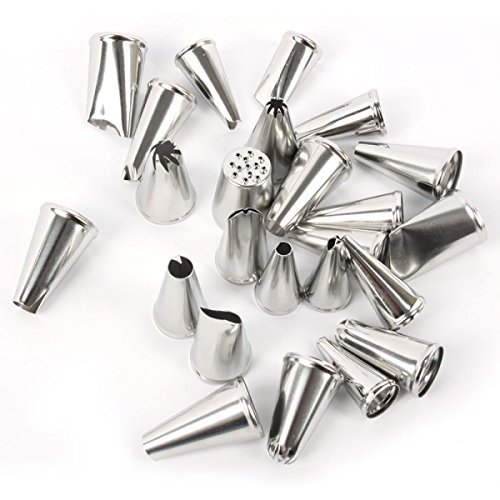 24pcs Icing Piping Nozzles Pastry Tips Cake Bakery Sugarcraft Decor Tool Set N2