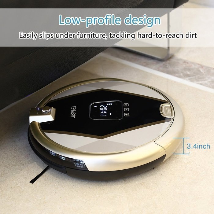 JISIWEI S+ Wi-Fi Enabled Robotic Vacuum Floor Cleaner with Camera and Mobile App Remote Control for Pets and Allergies... N2