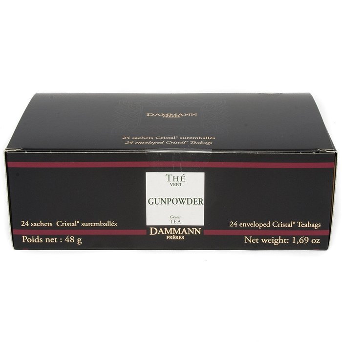 DAMMANN FRERES Gunpowder Green Tea, 24 Cristal Teabags N2