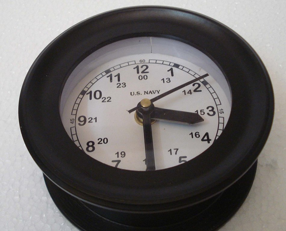 U.S. Navy Marine WALL Clock - LIttle & Very Nice - 100% SATISFACTION - Marine / Nautical / Boat / Maritime N3