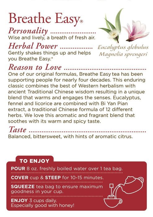 Traditional Medicinals Breathe Easy Tea, 16 Tea Bags (Pack of 6) N2