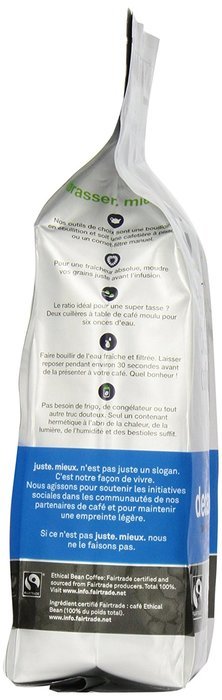 Ethical Bean Coffee Decaf, Dark Roast, Whole Bean, 12-Ounce Bag N38