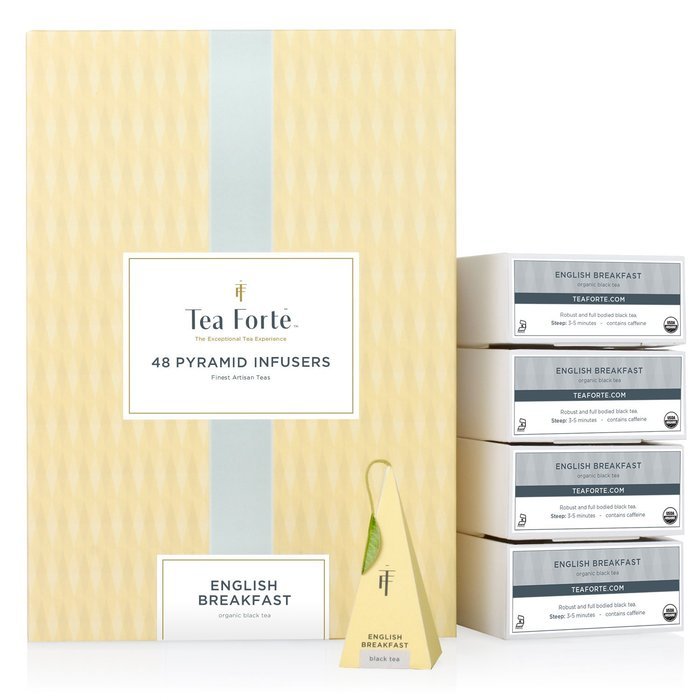 Tea Fort&eacute;&reg; BULK PACK English Breakfast Black Tea, 48 Handcrafted Pyramid Tea Infusers