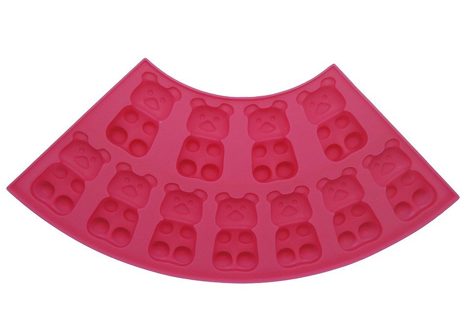 Set of 2 Silicone Fan Bear Shape Cookie Mold (Yellow) N3
