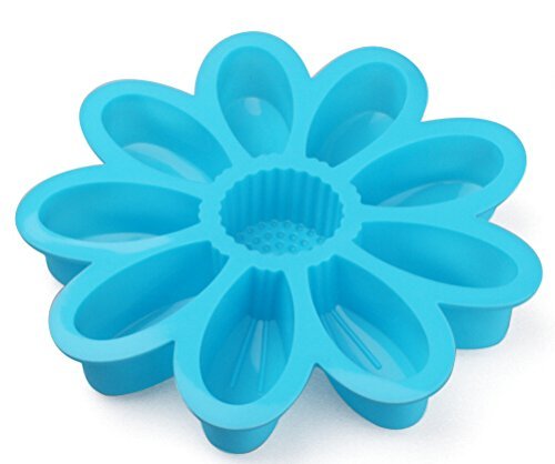 Blue petals platinum silicone cake mold baking cookies DIY family holiday Christmas Cake baking chocolate chip...