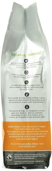 Ethical Bean Coffee Decaf, Dark Roast, Whole Bean, 12-Ounce Bag N42