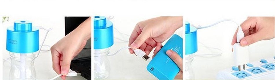 Lsgoodcare Portable Mini USB Air Humidifier Cool Mist Ultrasonic LED Yellow Noctilucent Bottle Cap Air Purifier... N6