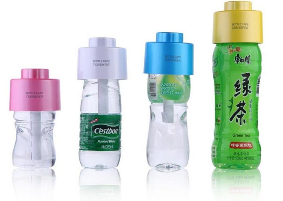 Lsgoodcare Portable Mini USB Air Humidifier Cool Mist Ultrasonic LED Yellow Noctilucent Bottle Cap Air Purifier... N9