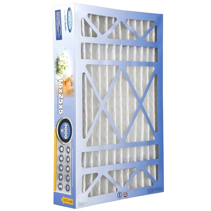 BestAir CB1625-13R Carrier/Bryant Pleated Filter, 16 by 25 by 5" N4