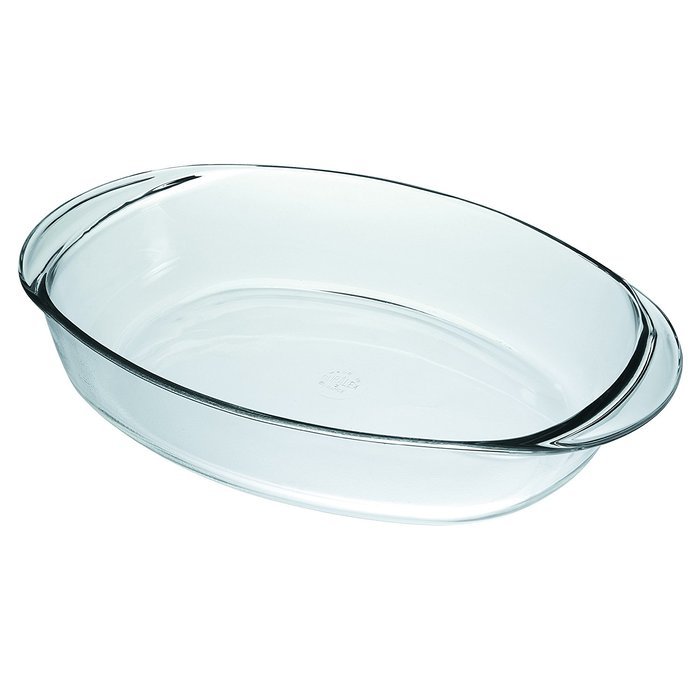 Duralex Made In France Oval Baking Dish, 16 by 11.5-Inch, Clear