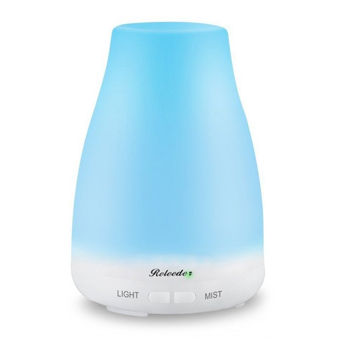 RELEEDER Aromatherapy Essential Oil Diffuser 7 colors,120ml Ultrasonic Cool Mist Aroma Humidifier, Waterless Auto...