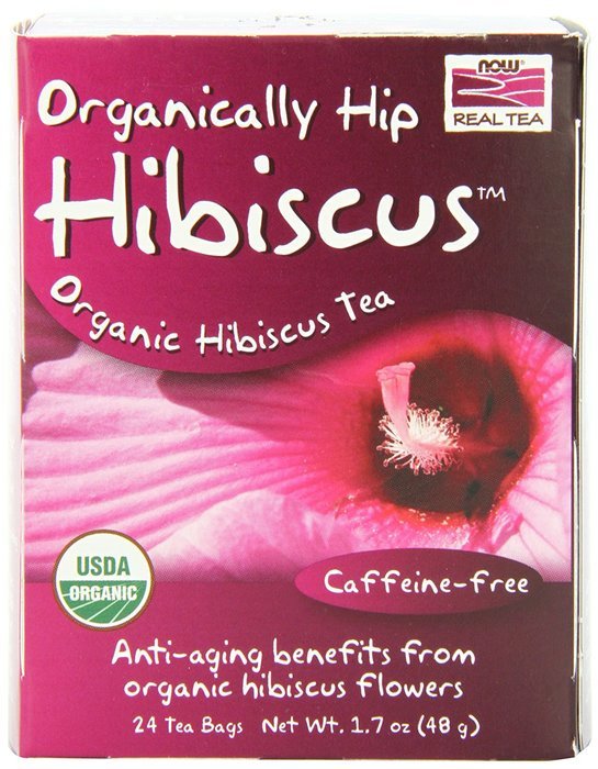 Now Foods Tea Bags, Heavenly Hip Hibiscus, 24 Count, 1.7 oz N26