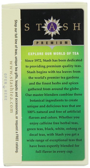 Stash Tea Green Chai Tea, 20 Count Tea Bags in Foil (Pack of 6) N8