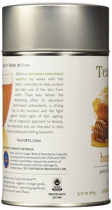 Tea Forte Skin-Smart HONEY YUZU Loose Leaf Green Tea, 3.5 Ounce Tea Tin N4