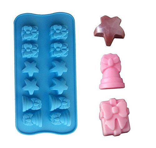 Stars & Gift Pattern Fondant Chocolate Mold Ice Lattice Silicone Cake Mould Diy Kitchen Accessories Cake Tools