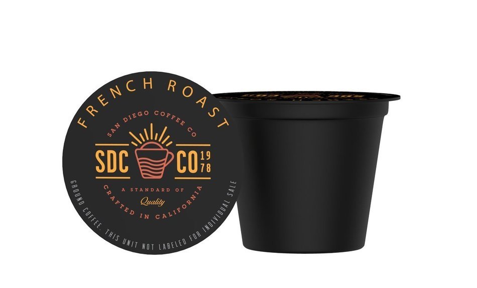 San Diego Coffee French Roast, Single Serve Cups, 30 Count