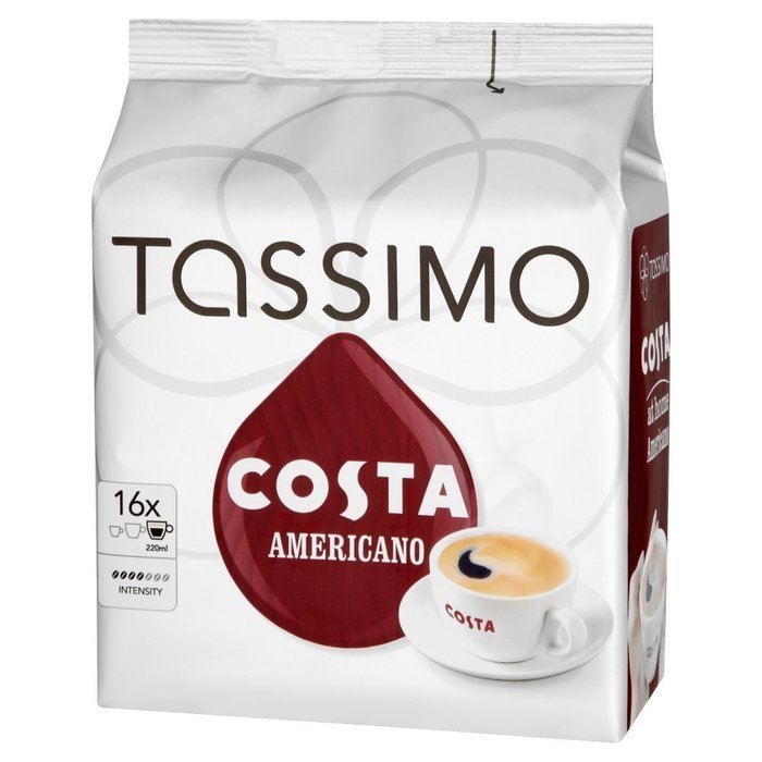 TASSIMO Costa Americano 16 T DISCs (Pack of 5, Total 80 T DISCs)