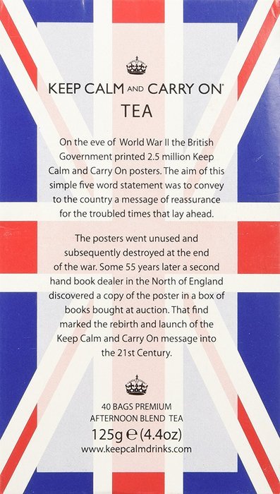 Keep Calm and Carry On Afternoon Tea N2