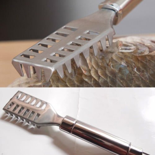 New Stainless Steel Fish Scaler Remover Home Kitchen Gadgets Scale Fish Tools N2
