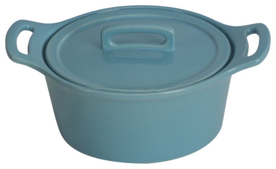 Omniware 1170333 Casserole with Lid Round, 6.75" Diameter, Turquoise
