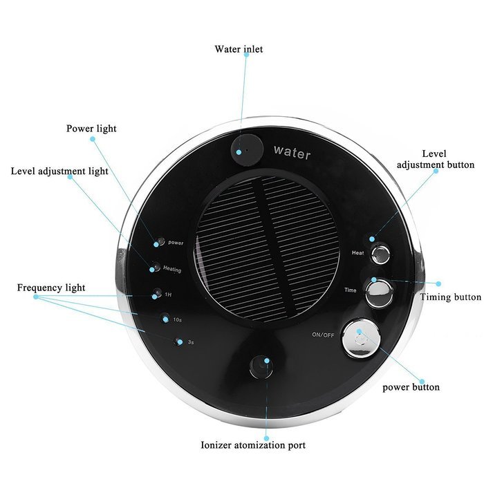 YOFUNTLE Car Air Purifier Solar Anion Humidifier,Car Oxygen Bar Aroma Removes Cigarettes Smoke,Smell and Bad Odors... N2