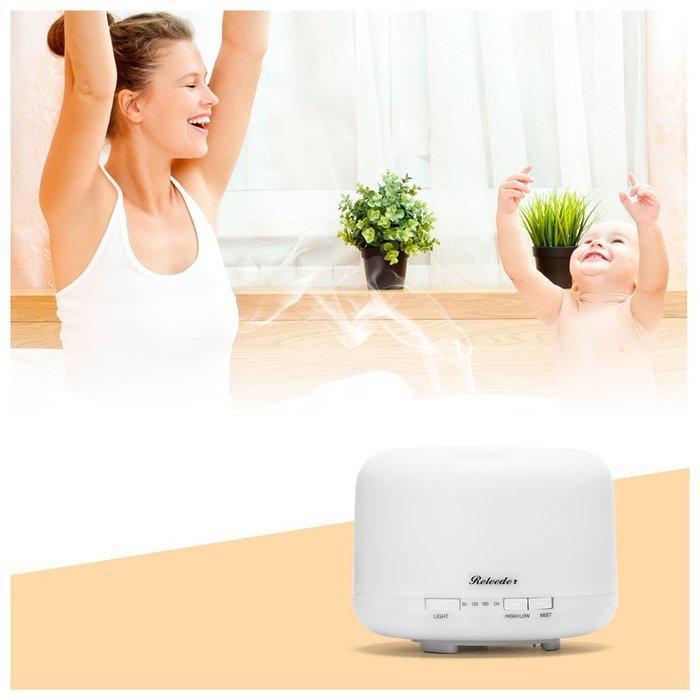 RELEEDER Aromatherapy Essential Oil Diffuser 7 colors,120ml Ultrasonic Cool Mist Aroma Humidifier, Waterless Auto... N4