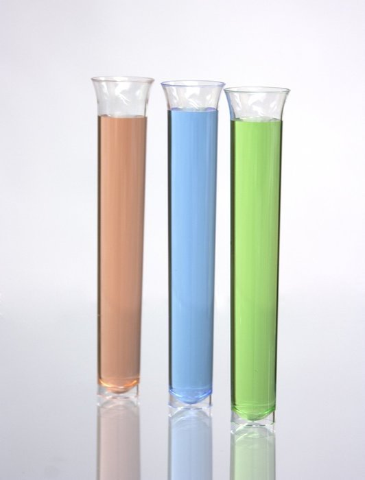 Party Essentials 15-Count Hard Plastic 1.5 Ounce Tube Shots, Mardi Gras Mix N9