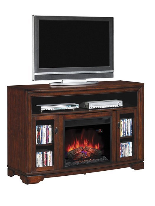 ClassicFlame 23MM070-C244 Palisades TV Stand for TVs up to 60", Empire Cherry (Electric Fireplace sold separately) N2
