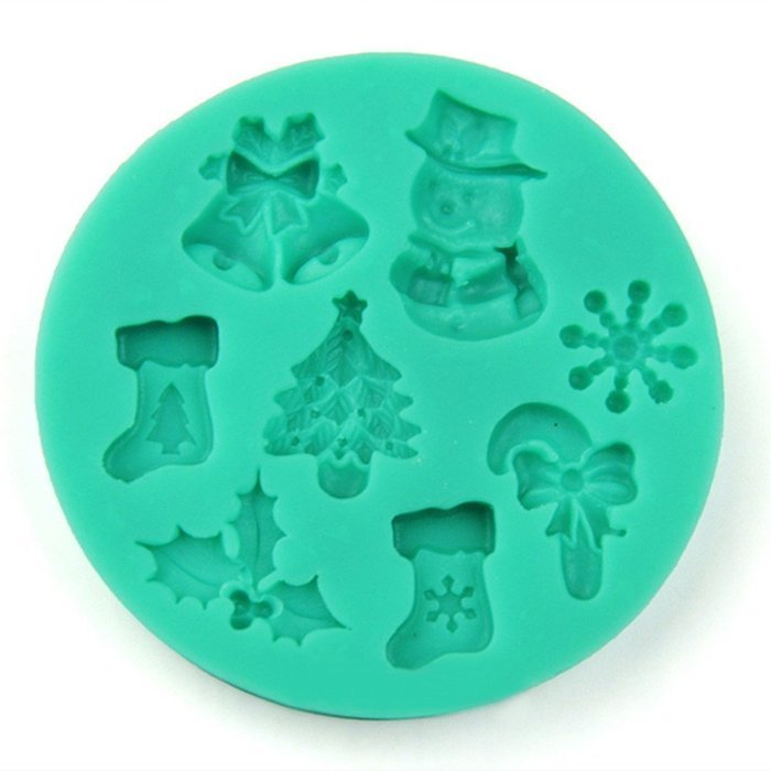 Bhbuy Christmas 3d Silicone Cake Baking Mold Chocolate Jelly Candy Mould Craft Tool N2