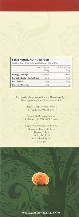 1 Box of Organo Gold Ganoderma Gourmet - Caf&eacute; Supreme(20 sachets)