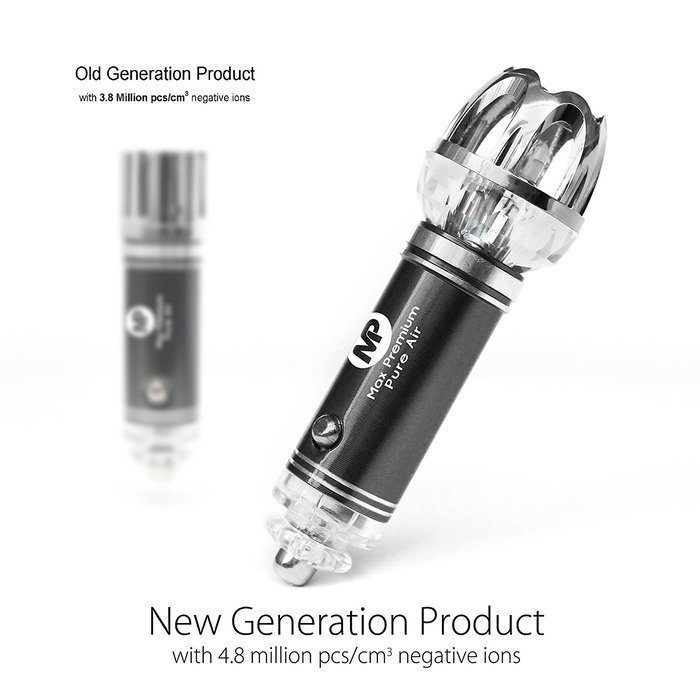 Auto Ionizer, Car Air Purifier Plus BONUS Car Air Freshener + eBOOK by Max Premium ~ Air purifier for smokers... N24