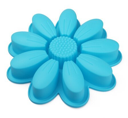 Blue petals platinum silicone cake mold baking cookies DIY family holiday Christmas Cake baking chocolate chip... N2