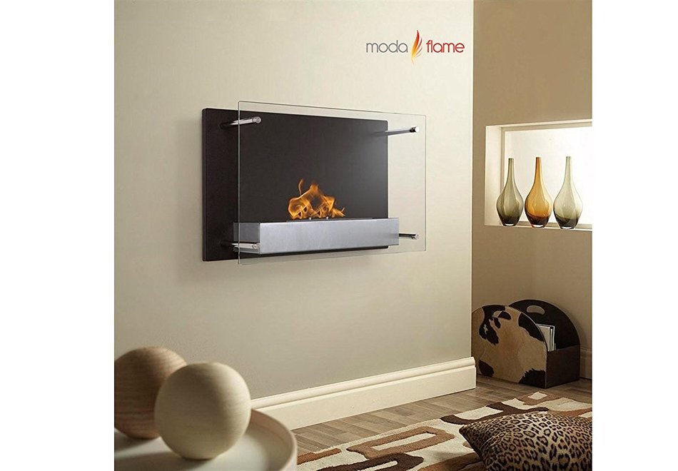 Moda Flame Epila Wall Mounted Ethanol Fireplace N8
