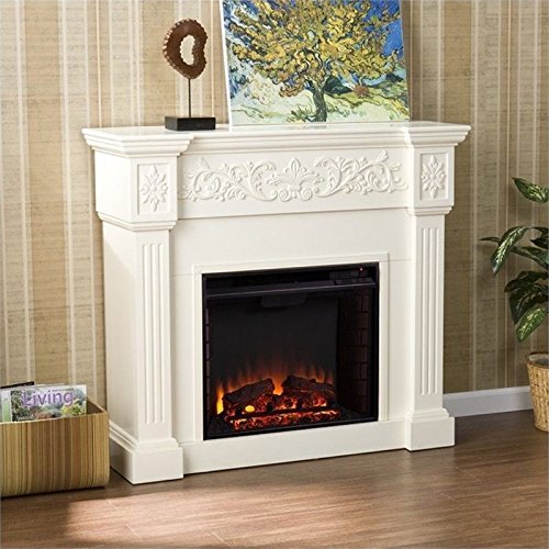 Pemberly Row Calvert Ivory Electric Fireplace
