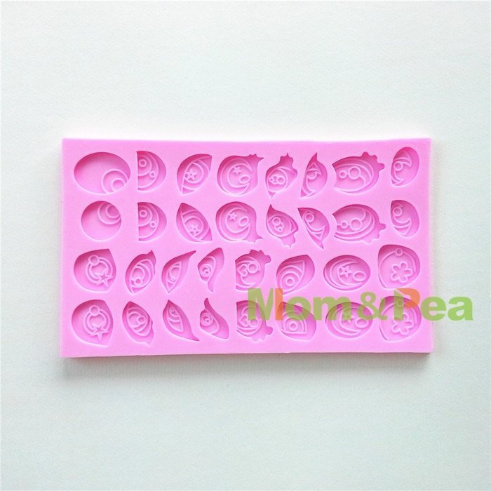 Mom&pea 0647 Cartoon Eyes Shaped Silicone Mould for Fondant Cake Sugar Paste Cake Decoration 3d Cake Toppers Mold... N3