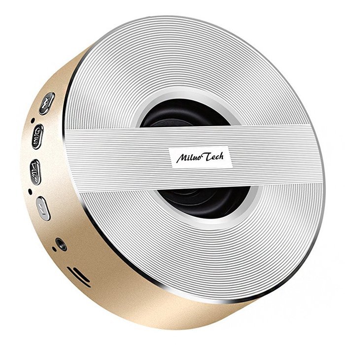 Bluetooth Speakers, MiluoTech Bluetooth V4.0 Portable Wireless Speaker with HD Sound and Enhanced Bass - Gold N2