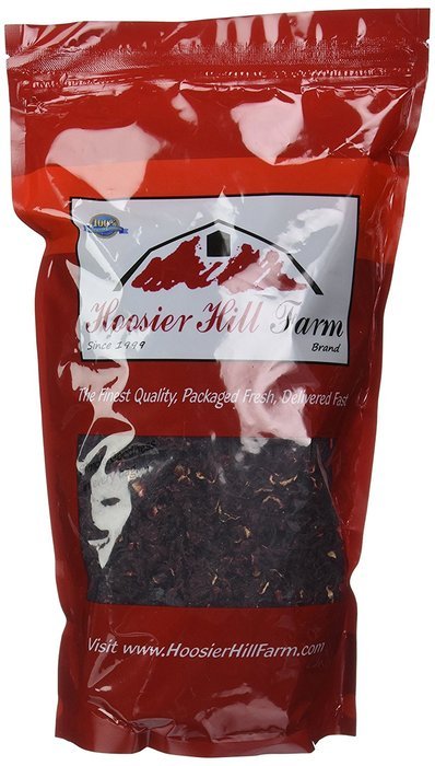 Hibiscus Flower (dried) by Hoosier Hill Farm, 1 lb. bag