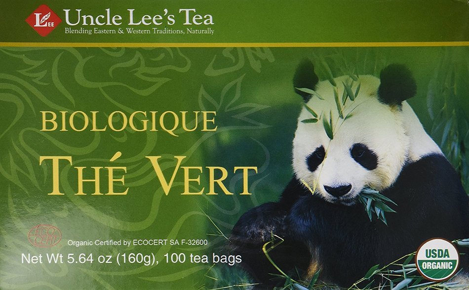 Uncle Lee's Organic Green Tea -- 100 Tea Bags net wt 5.64 oz (160g)