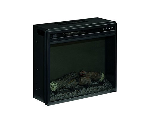 Signature Design by Ashley W100-01 Entertainment Accessories Collection Fireplace Insert, Black