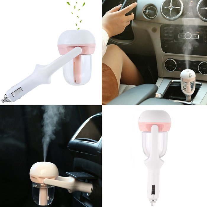 Sunnyhome007 50ml 2-in-1 Portable Mini USB Car Air Humidifier and Aromatherapy Essential Oil Diffuser, Air Purify... N29