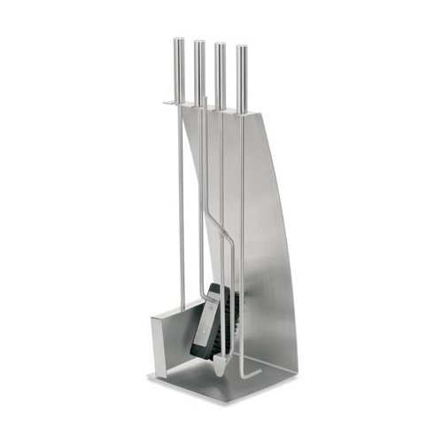 Chimo Fireplace Set - 5 Piece Stainless Steel by Blomus