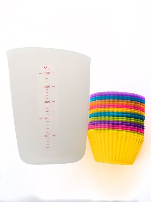 U Must Have - 24 Eco-friendly Silicone Cupcake Liners (Reusable, Non-Stick). Baking Cups, Molds for Muffins and... N5