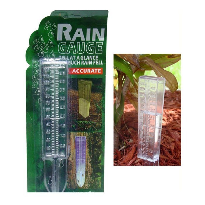 Water Rain Gauge Clear Plastic Weather Garden Accurate Temperature Temp Station Home Enhancement N2