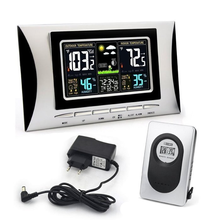 Atomic Digital Weather Station Digital Thermometer with Indoor Outdoor Remote Sensor