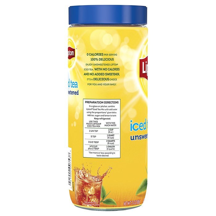 Lipton Iced Tea Mix, Diet Decaffeinated Lemon 10 qt (Pack of 4) N15