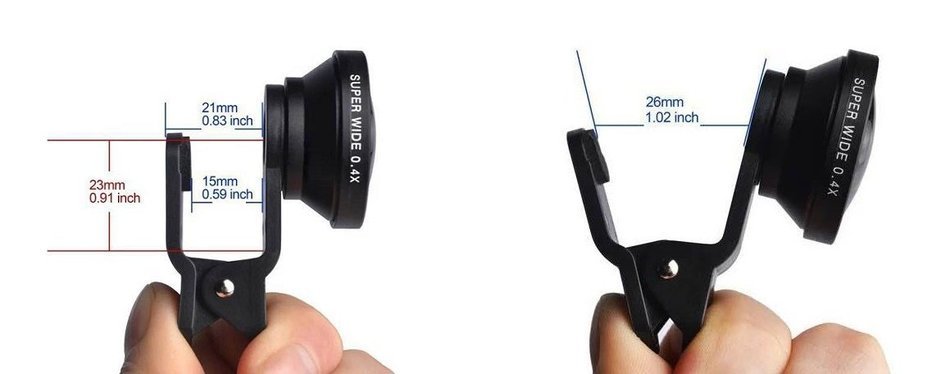 3 In 1 Universal Phone Camera Lens Kit with 0.4X Super Wide Angle Lens, 180 Degree Fish Eye Lens and 10X Macro... N5