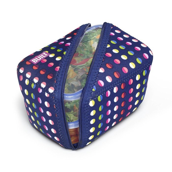 BUILT NY Bento Salad Bowl with Neoprene Sleeve, Purple Paisley N4