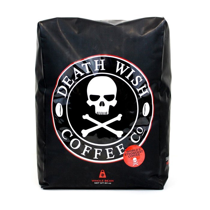 Death Wish Ground Coffee, The World's Strongest Coffee, Fair Trade and USDA Certified Organic, 16 Ounce