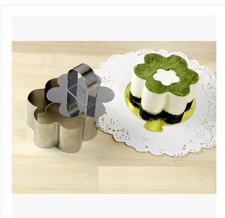 Astra Shop Stainless Steel Cake Mousses Cutters (Set of 4) / Heart& Flower & Circle & Square Shaped Mousse Cake... N4