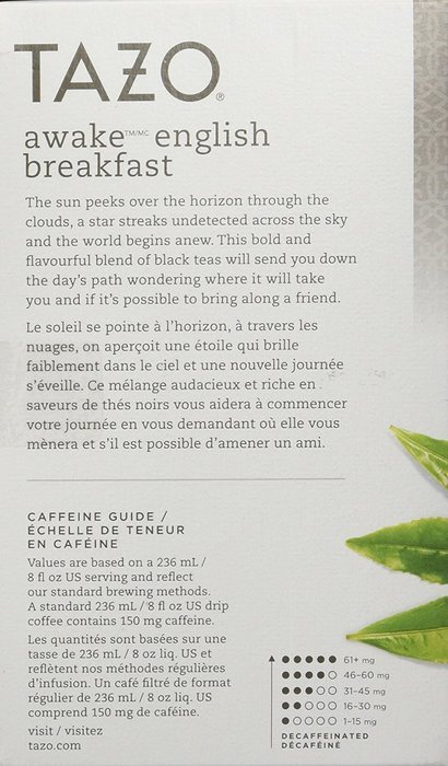 Tazo Awake English Breakfast Tea, 24 Tea Bags,2.1 Oz